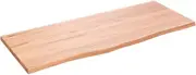 Work Bench Top, Multi-Purpose Table Top, Solid Wood Countertop, Garage Workbench Table Top, Tool Station Organization Table Top, Light Brown 100x40x2 cm Treated Solid Wood Oak
