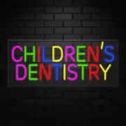 Children's Dentistry Sign for Window Displays |LED Flex Neon | 32"W x 13"H x 1"D