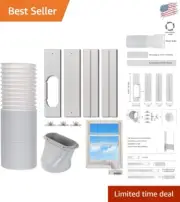 Portable Air Conditioner Venting Kit for Horizontal/Vertical Windows - 59" Hose