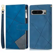 For Google Pixel 8 Pro Case Pu Leather Stand Cover With Zipper Pocket