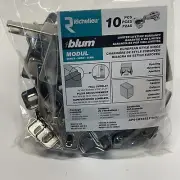 Blum 100-Degree Full Overlay Concealed Self-closing Nickel Plated Cabinet Hinge