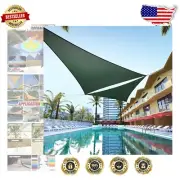 Exceptional 14' x 14' Green Sun Shade Sail - Virgin HDPE with 3-