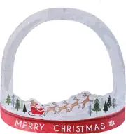 Merry Christmas Party Snow Globe Photobooth Frame