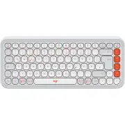Logitech POP ICON KEYS Wireless Keyboard, Bluetooth, 3 Way Easy-Switch, White