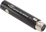 Microphone Preamplifier, 28dB Gain Inline Microphone Preamplifier Lossless Amplification Slim Plug and Play for Stage Performance