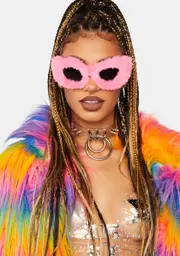Candied Windswept Fantasy Fuzzy Sunglasses