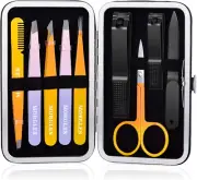 MORGLES Tweezers Set, Professional Nail Clippers and Tweezer Kit for Women an...