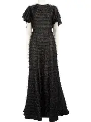 Black The Light Sleeper Tinsel Dress