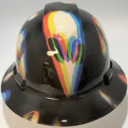 New Full Brim Hard Hat Custom Hydro Dipped TRIPPY ALIENS