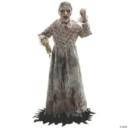 Granny Bates Halloween Prop Lifesize 5 feet Poseable Haunted House Decoration