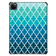 iPad Pro 11-inch (3rd/4th gen) iPad Impact Case Aqua Ombre Quatrefoil