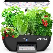 Hydroponics 17 Capsules Herb Garden Grow System Kit with 102 28W Full Spectrum Grow Lights and 2 Fans, Indoor Garden with Water Pump, Water Tank