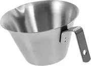 JEWEDECO Extraction Cup Measuring Cups Espresso Coffee Mug Espresso Pitcher Small Milk Pitcher Long Handle Measuring Spoons Glass Spoon Steaming Small Tools Silver Stainless Steel