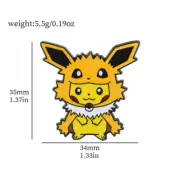 Anime Pokmn Enamel Pins for Backpacks Cute Pikachu cos Jolteon Enamel Badge Pins