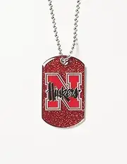 NCAA Nebraska Cornhuskers Glitter Dog Tag
