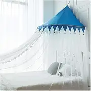 Princess Bed Canopy for Girls Bed Curtains Canopy Girls Cute Room Decor Bed Decoration Mosquito Net for King Size and Large Queen Size Bed(Size:120×200cm,Color:Blue)