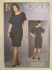Vogue 1595 Badgley Mischka American Designer Lined Dress Pattern 6-14 Uncut FF