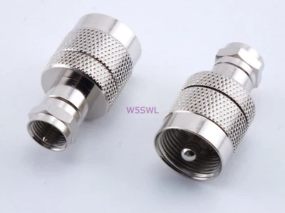 F Male to UHF Male Connector Adapter