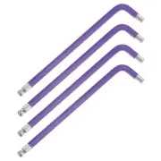 4Pcs Ball End Hex Key Wrench, 8mm l Shape Extra Long S2 Steel Repair [Purple]