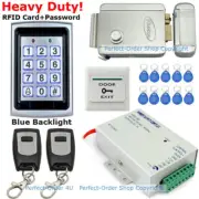 125KHz RFID Card+Password Door Access Control System+Electric Rim Lock+2 Remotes