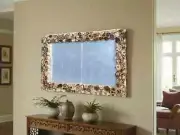 Live Edge Agate Wall Hanging Mirror - Unique Natural Stone Decor