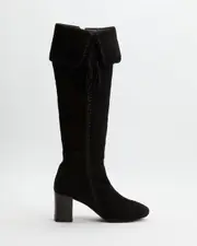 Mail Knee High Boot Black