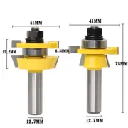 2Pcs 1/2" Shank Rail & Stile Router Bit Set - Shaker Woodworking cutter Tool