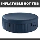 6 Person Round Inflatable Spa Tub with 130 Bubble Jets for Backyard Patio More