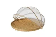 Davis & Waddell Collapsible Mesh Food Cover With Bamboo Tray - Medium