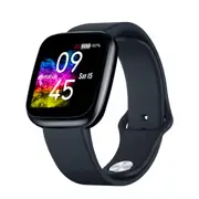 Crystal 3 1.3 inch Heart Rate Blood Pressure Oxygen Monitor USB Charging Light-weight Smart Watch BLACK COLOR