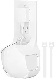 Outlet Wall Mount for eero 6 & eero 6+ Mesh Wi-Fi System - Space Saving Outlet Mount Holder for eero 6 Plus/eero 6 Wall Mount Bracket with Cable Ties Wire Organizer for eero 6+ Wall Mount, 1 Pack