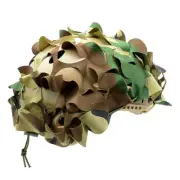 Camo Net Airsoft Helmet Cover Nylon Drawstring Helmet Scrim Hunting Accessory h