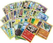Pokemon Cards Gift Bundle - 50x Card Bulk Booster Joblot & Coin