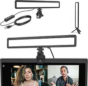 LUXCEO Video Conference Lighting for Remote Working, Webcam Light for Laptop, Zoom Calls, Live Streaming, Online Class, Self Broadcasting, Meeting Kit