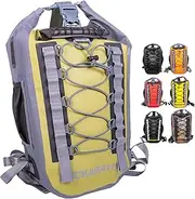[Rockagator] Hydric 25L Waterproof Backpack - Heavy Duty Dry Bag with Roll-Top Closure for Outdoor Adventures, Floating River, Hunting, Hiking, Canoeing, Kayaking, Rafting or Beach - Light Green