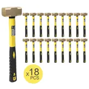 2LBS Sledge Hammer Brass Head Comfortable Handle 2-Pounds | 18 PER CASE SET
