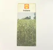 1964 INDIANA ROAD MAP | SHELL OIL COMPANY *IN GOOD CONDITION*