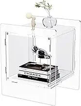 Solaround Acrylic Side Table, Nightstand Bedside Table for Bedroom Living Room, Acrylic Tables (Clear)