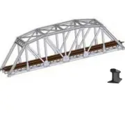 Atlas N Scale ~ New 2024 ~ Code 80 ~ Through Truss Bridge Kit 10″ Silver ~ 2571