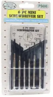 6 Piece Precision Screwdriver Set in a Plastic Case - PS-00600-86