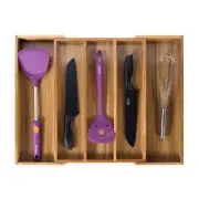 Acacia Kitchen Drawer Organizer Expandable, Large Utensils and Cutlery Tray, ...