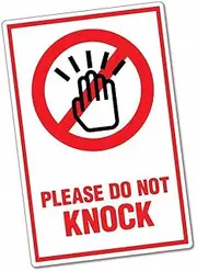 Warning Please Do Not Knock Sticker