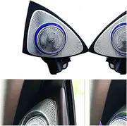 Car Interior 3 Colors Led Ambient Light 3D Rotary Tweeter Speaker Compatible with Mercedes-Benz C Class W205 C180 C200 C250 C300 C350 Neon(2014-2018 64 Color)