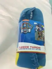 Paw Patrol Soft Throw Blanket 46"W x60"L Skye, Chase & Rubble, Brand New