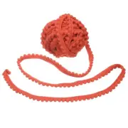 8.5 Yards Pom Pom Trim Ribbon, 0.5" Wide Watermelon Red Ball Fringe Trim for DIY