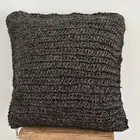 Raffia Cushion Cover BLACK - 40x40cm Brand New Boho Scandi Coastal Home Decor
