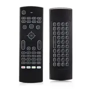 MX3 2.4G Backlight 6-Axis Gyro Air Mouse Motion-Sensing Wireless Keyboard for TV Box/Projector/HTPC/All-in-one PC/TV - Black
