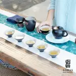 【LOHASPOTTERY 陸寶】居山水茶禮 禪風黑(一壺一海六杯搭配壺承茶濾 文人的生活美學)