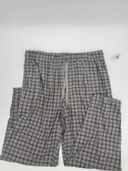 Saddlebred Mens Plaid Flannel Pajama Pants XL Gray & Red NEW