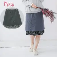 在飛比找momo購物網優惠-【PINK NEW GIRL】清甜百褶內襯及膝裙U5601M